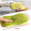 6 Multi-Purpose Scrub Sponges Kitchen Non-Scratch Microfiber Heavy Duty Scouring