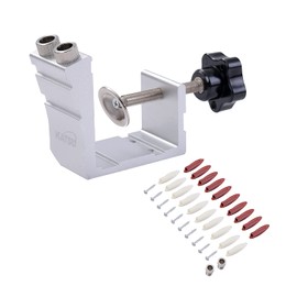 KATSU 15 Degree Pocket Hole Screw Jig Kit 36PCs, Aluminum Mini Pocket Hole Jig Dowel Drill Joinery Set, Woodworking Drilling Guide Positioner Punch Locator Tool 105405