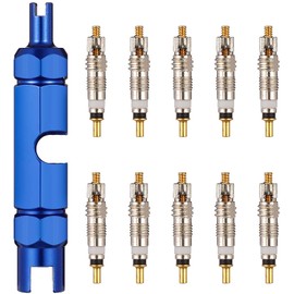 Bicycle Valve Core,10Pcs Valve Core Removal Tool Bike and Car Valve Core Bicycle Valve Adapter Valve Core Replacement Tire Tool Valve Insert Cores,Valve Cores Tubeless Replacement Core Remover Tools