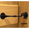 TERF® 75mm Heavy Duty Antique Black Cabin Door Hook and