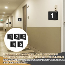 Zonon Exam Room Sign Numbers 1-5 Double Sided Hallway Signs 6 x 6 Inch Identification Number Flags for Exam Rooms Offices Educational Institution Directional Assistance Test Center