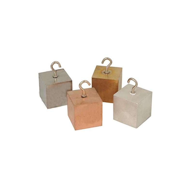 EISCO Density Cubes Set with Hooks - Includes 4 Metals
