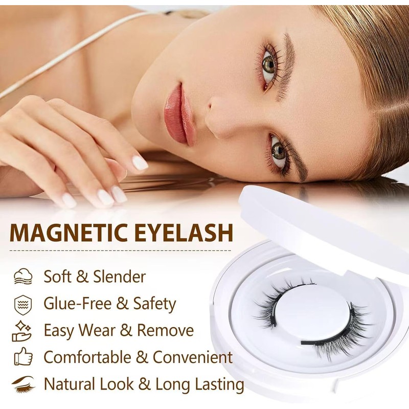 XILIWUS Blisora Magnetic Lashes, Blisdora Original Sandwich Lashes, Reusable Magnetic
