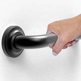 AquaChase 1-1/4" Knurled Grab Bar, ADA Compliant Bath Safety Shower Handrail, Bathroom Mobility Aid Handle for Seniors and Disabled, Heavy Duty 500lbs Support