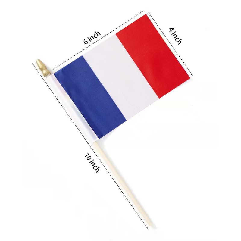 Lebei - Banderas pequeñas de mano con bandera francesa de