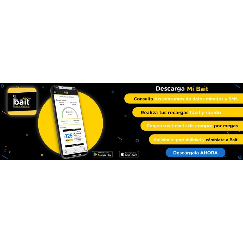 Chip Bait Con 15 Días + 6gb + Redes Sociales