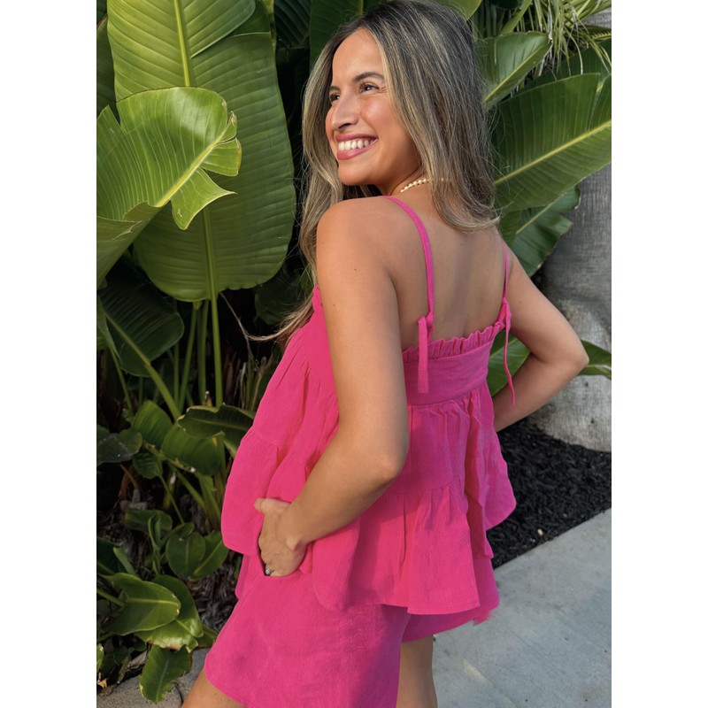 Know Me ME2119A Misses' Loose Fit Top and Pull-on Shorts