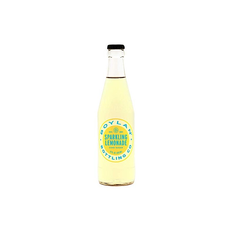 Boylan Bottling Pure Cane Sugar Soda Pop, Sparkling Lemonade, 12
