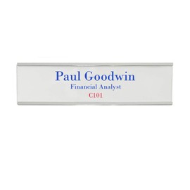20-Pack Perforated Nameplate Inserts: 8" x 2" Size.