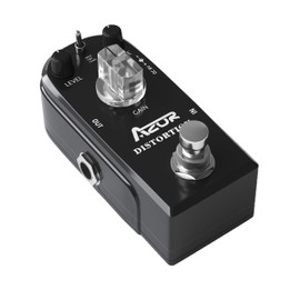 AZOR Distortion Guitar Effect Pedal 3 Modes Natural, Tight, Classic with Guitar Pedal Power Cable,9V Battery Clip Converter Power Cable