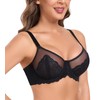 HACI Minimizer Lace Bra for Women Plus Size Full Coverage