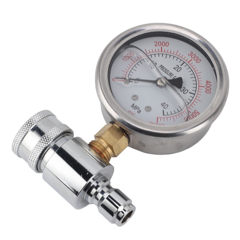 Pressure Washer Gauge 6000psi High Pressure 3/8in Quick Connect Parts