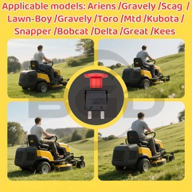 5 Terminals 10A Clutch PTO Switch Fit for Arens Graely ProMster ztx 260z 34z Zoom 2148XL ZTR 2050 34 Zero 1844 2148 Ikon-XD Deta Series 6201 Red Replaces 01545600 00522100 430-401