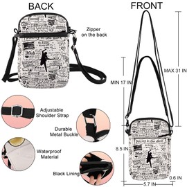 Bruce Fans Crossbody Bag Rock Music Lover Gifts Rock Band Concert Bag Music Album Cellphone Crossbody Purse (Dancing in UK)