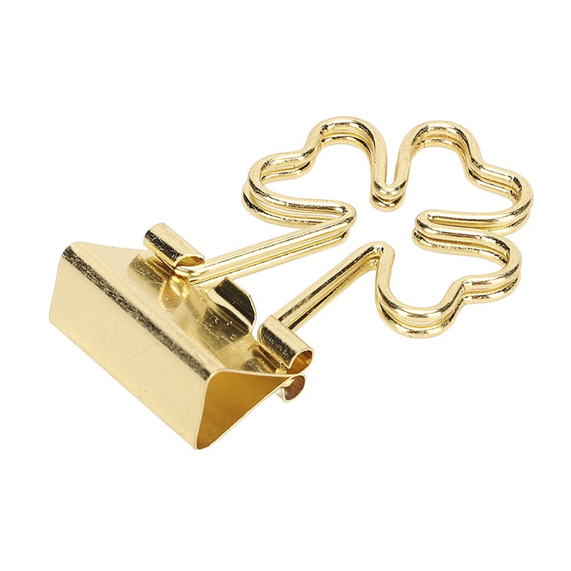 100pcs Flower Shape Binder Clips Strong Clamping Force Metal Cute