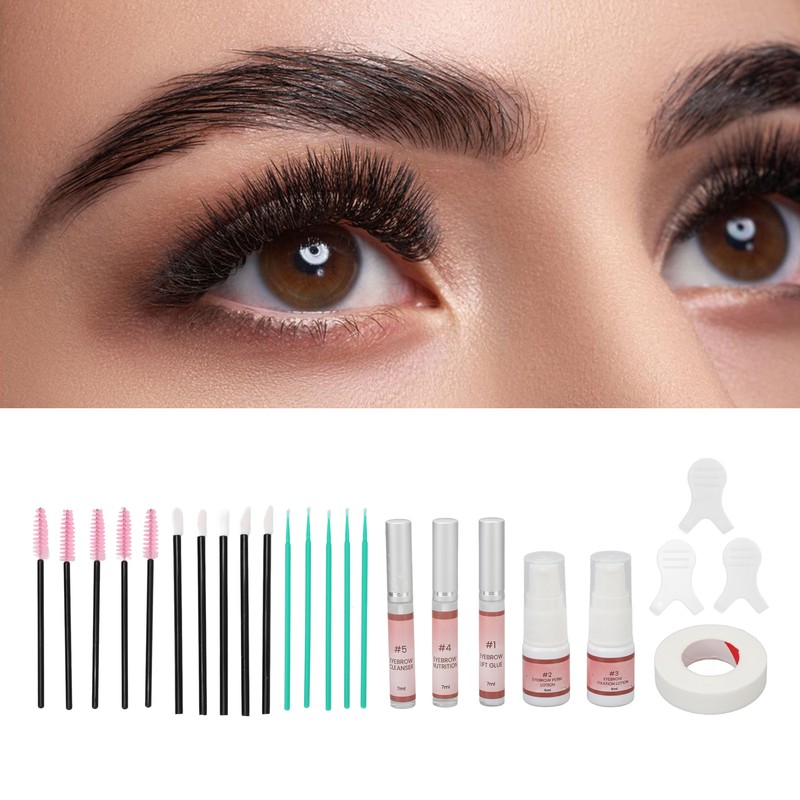 Eyebrows Perming Kit Long Lasting Brushes Cotton Swab Eyebrow Lift