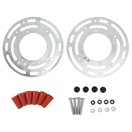 2 Set Light Fixture Mounting Bracket 4in Universal Lighting Steel Circle Crossbar Ceiling Fan Plate Complete Accessories