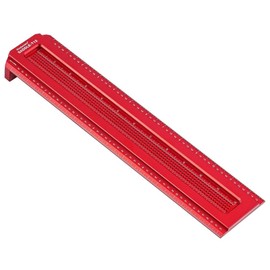 Woodpeckers Saddle T-Square, 12 Inch, Wraps Around Work Edge, USA Made Woodworking Square with Scribing Guides