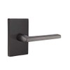 Emtek Passage Set, Modern Rectangular Rosette, Helios Lever, Oil Rubbed