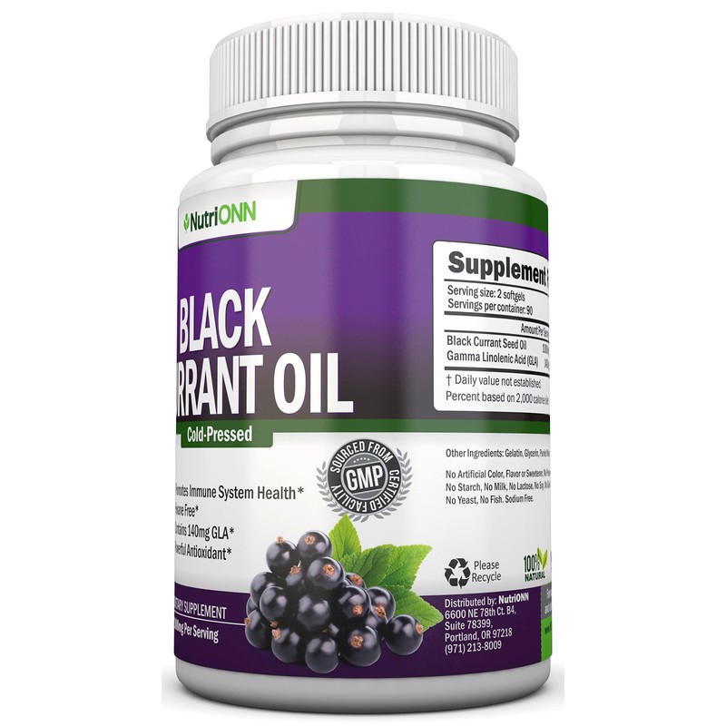 Black Currant Oil - 1000 Mg - 180 Softgels -