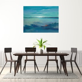 Fine Art Canvas Blue Ciel Canvas Wall Decor by Artist Victoria Jackson for Living Room, Bedroom, Bathroom, Kitchen, Office, Bar, Dining & Guest Room - Ready to Hang - 43 in x 32 in