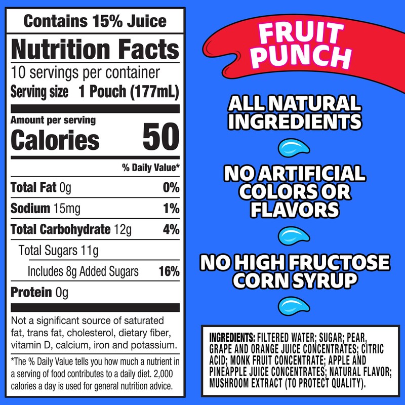 Capri Sun Fruit Punch Ready-to-Drink Juice (40 Pouches, 4 Boxes