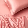 Counfeisly 4 Pieces Satin Sheets Set, Queen Size Luxury Silky