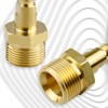1-Piece M22 Pressure Washer Connector, Brass M22 Plug to Quick