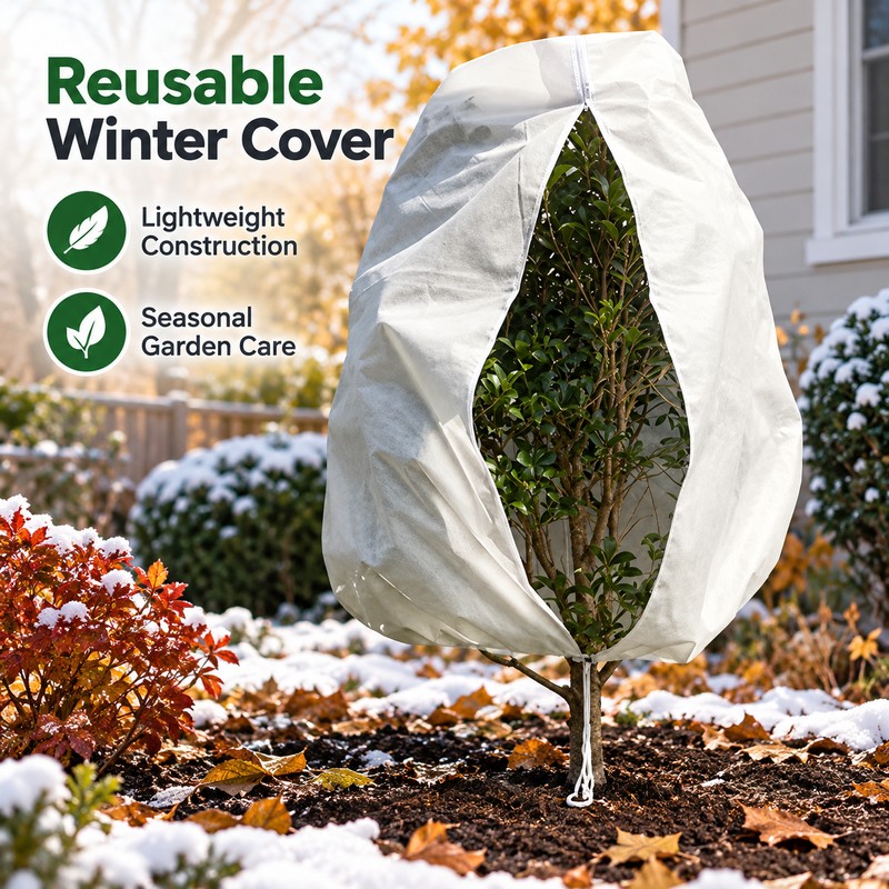 Plant Frost Protection Cover for Shrubs and Potted Plants –