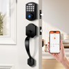 Probrico Fingerprint Keyless Entry Door Lock with Handle, Smart Front