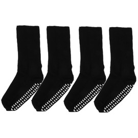 Healvian 4pcs Men Non- Thermal Nursing Socks Comfortable Cotton Calf Covers for Cold Weather for Elderly Foot Care and Everyday Use
