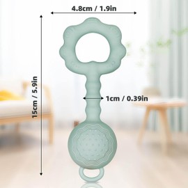 Farout Baby Spielzeug 0 Monate Montessori Baby Rassel 0-6 Monate Greifling und Beißring Baby als Zahnungshilfe Baby,BPA-frei Silikon Sensorik Spielzeug Baby, Geschenk für Junge und Mädchen(Grau)