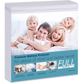 Waterproof Mattress Pad Protector 100% Organic Cotton Hypoallergenic Breathable Mattress Pad Cover, Deep Pocket