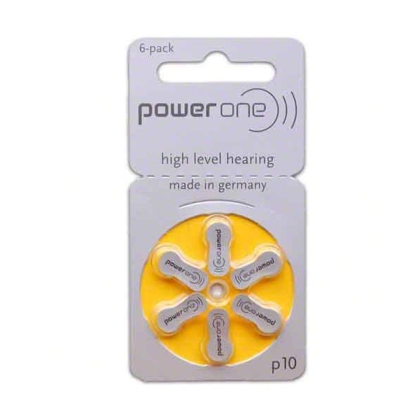 Hearing Aid Battery Powerone size 10 made in Germany Genuine 60 Pack Model: PO10-60 GENUINE PACK (Electronics Consumer Store)