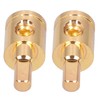 2pcs 0GA Wire Reducer Terminal Connector Pure Copper Gold Plated