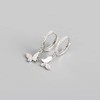 Cute Butterfly Small Cartilage Cuff Hoop Earrings With Tiny Charm