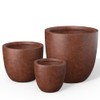 Kante Round Concrete Planter Set of 3, Large Outdoor Indoor