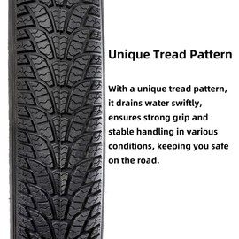 20/26x4 Fat Tires, All-Terrain Ebike Tire with Puncture Protection, 20/26x4 Bike Tires and Tubes, Fits E-Bike/Tricycle/Folding Bikes, High Grip Tread for Snow/Sand/Off-Road