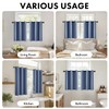 Short Denim Blue Blackout Kitchen Curtain W40 x L45 Inch