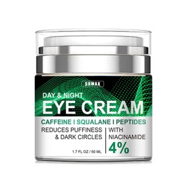 Caffeine Eye Cream for Dark Circles and Puffy Eyes with 4% Niacinamide Anti-Aging Collagen Eye Cream for Wrinkles Deeply Nourishing Skin Tightening 50ml
