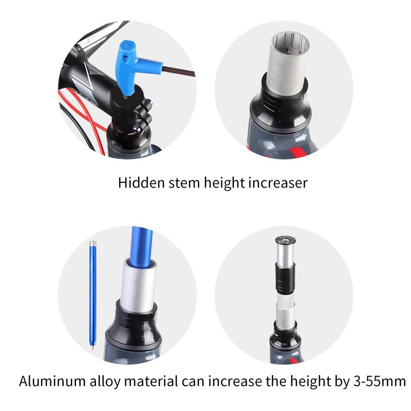 Stem Riser Bike,Aluminium Alloy Road Bike Handlebar Adapter - Precision