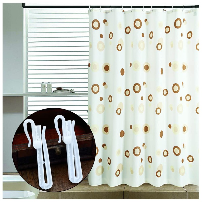 AHEOVSD 20 Pcs Adjustable Plastic Curtain Hooks - Depth Pinch