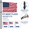 SCWN 5FT Black Flag Pole for Outside House, Ball-Bearing Anti-Wrap