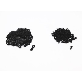 Honbay 100 Sets Black Metal Frame Picture Turn Button and Screws for Picture Hanging