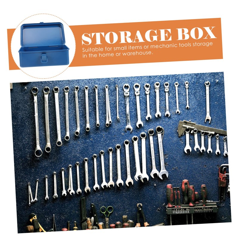 TEHAUX Mechanics Tool Box Multi Purpose Iron Tool Organizer for