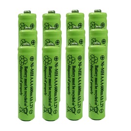 GSUIVEER AAA Nimh 600mAh 1.2v Rechargeable Battery for Outdoor Solar Lights Garden Lamp (12 Pcs AAA)