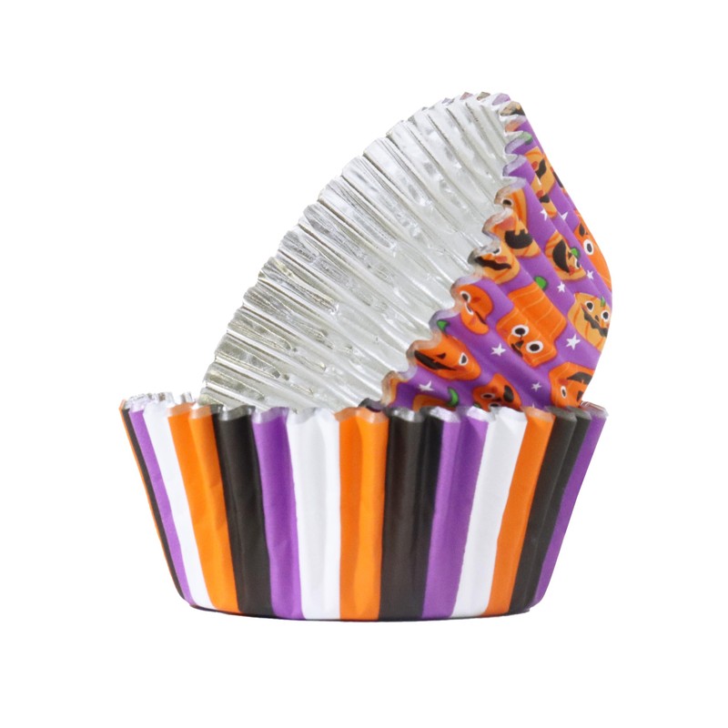 PME Halloween Foil-Lined Cupcake Cases - Pumpkin Party (Pack of