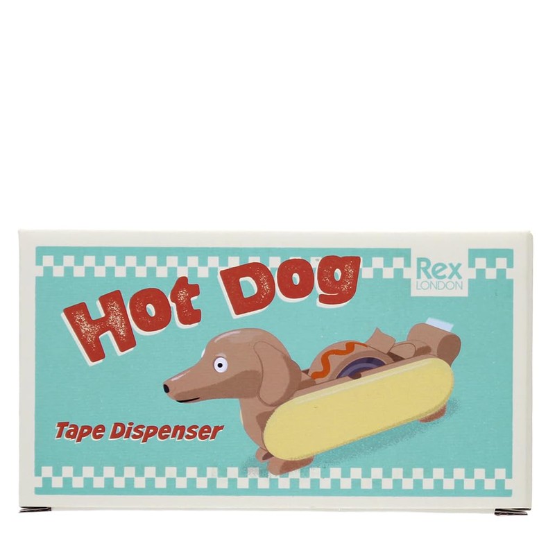 Tape Dispenser with Roll of Tape - Hot Dog