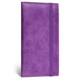 Zreal Checkbook Cover for Men & Women, Premium Vegan Leather Checkbook Holder Slim Wallets for Top & Side Tear Duplicate Checks with RFID Blocking (Lavender)