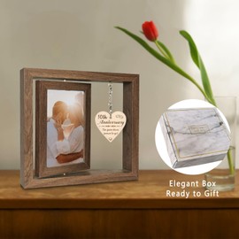 EYITUPC 10 Year Anniversary Picture Frame Gifts for Wife, 10th Wedding Anniversary Frame for Her Couples, Display Two 4x6 Inch | EYITUPC